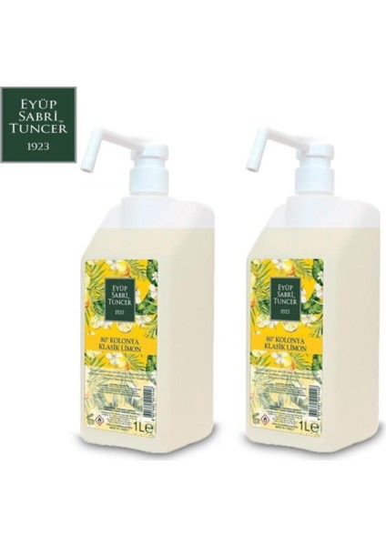 Klasik Limon Kolonyası Sprey Başlıklı 1 Lt x 2