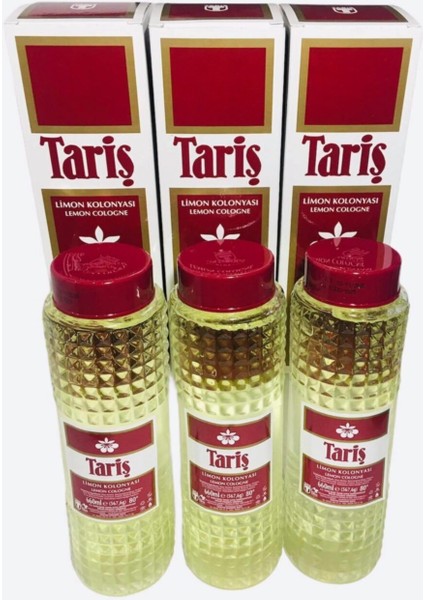 Limon Kolonyası 80 Derece 660CC Cam Şişe - 3'lü Set