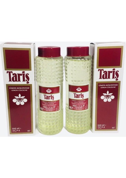 Limon Kolonyası 80 Derece 660CC Cam Şişe - 2'li Set