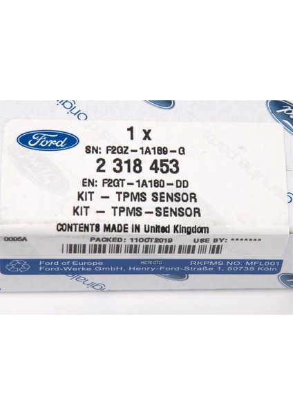 Ford Connect Lastik Basınç Sensörü Tpms Sensör 20142022 1 Adet