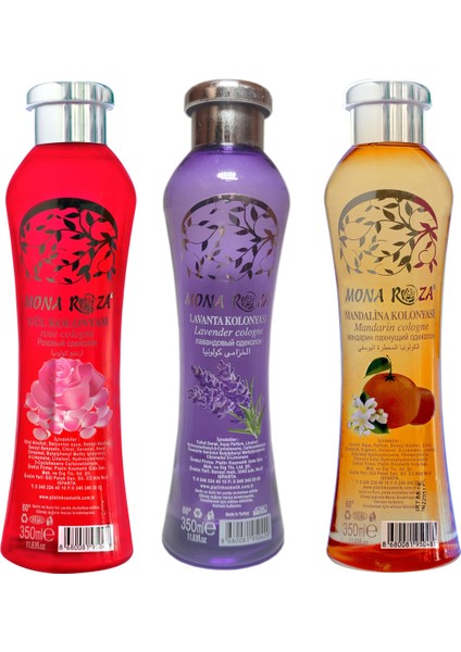 Efsane Kolonyalar Seti 3'lü Set 9 (350 ml -3 Adet) 3 Lü Kolonya