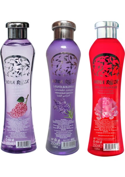 Efsane Kolonyalar Seti 3'lü Set 4 (350 ml -3 Adet) 3 Lü Kolonya