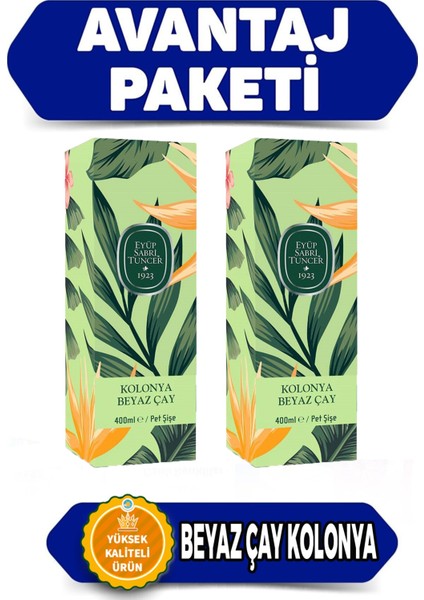 Beyaz Çay Kolonyası 400 + 400 800ML Pet Şişe