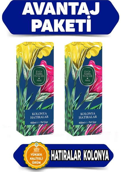 Hatıralar Kolonyası 400+400 800ML Avantaj Paket Pet Şişe