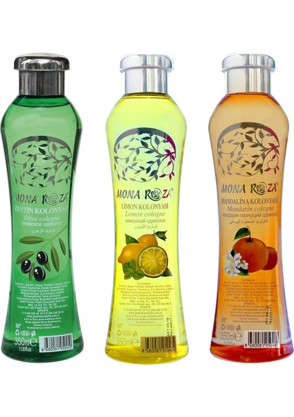 Efsane Kolonyalar Seti 3'lü Set 13 (350 ml -3 Adet) 3 Lü Kolonya