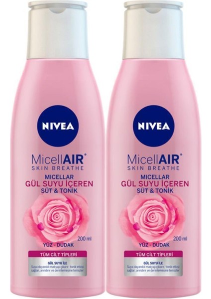 Micellair Gül Suyu Içeren Süt&tonik 200ML X2