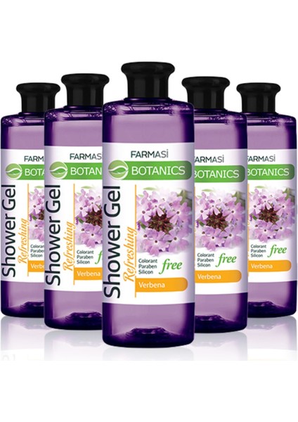 Botanics Mine Çiçeği Özlü Tazeleyici Duş Jeli 500 ml x 5 Adet