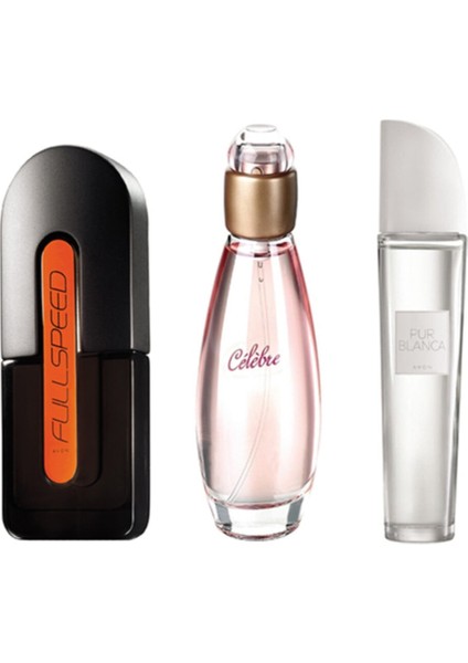 Fullspeed Edt 75 ml + Celebre Edt 50 ml + Pur Blanca Edt 50 ml 3lü Set