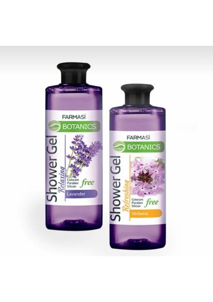 Botanıcs Lavanta Rahatlatıcı Duş Jeli 500 ml ve Mıne Çiçeği Tazeleyici Duş Jeli 500 ml