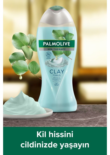 Spa Therapy Clay Tonus Kil ve Okaliptus Yağı Banyo ve Duş Jeli 500 ml x 2 Adet + Duş Lifi