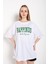 Kadın Happıness Baskılı Oversize Tshirt 2