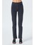 Antrasit Slim Straight Paçası Yırtmaçlı Çapraz Kemerli Jean Pantolon C 4556-011 2