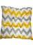 Dekoratif Pofidik Puf Sandalye Minderi Kare 35X35X7 Cm-Sarı Gri Zikzak(1 Adet) 1