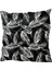 Dekoratif Pofidik Puf Sandalye Minderi Kare 35X35X7 Cm-Siyah Tüy(4 Adet) 2