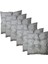 Dekoratif Pofidik Puf Sandalye Minderi Kare 35X35X7 Cm-Gri(6 Adet) 1