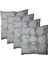 Dekoratif Pofidik Puf Sandalye Minderi Kare 35X35X7 Cm-Gri(4 Adet) 1