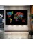 Renkli Yazılarla Dünya Haritası World Map Kanvas Tablo 1