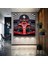 Ferrari Kırmızı Yarış Arabası Formula 1 Hız Tutkusu Yarış Pisti Kanvas Tablo 1
