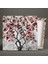 Kırmızı Yapraklı Siyah Ağaç Kanvas Tablo 2