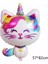 Unicorn Kedi Kitty Rakam Konsept Yaş Balon Doğum Günü Set Yaş Balon Set 2