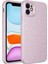 Apple Iphone 12 Kılıf Kamera Korumalı Simli Lüx Koton Silikon 1