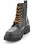 Black Leather Kadın Bot & Bootie HD0777057503 5