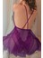 Kadın Mor Babydoll Fantazi Seksi Gecelik ZRFFBTQ15590 3