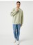 Basic Dokulu Sweatshirt Bisiklet Yaka Uzun Kollu 2