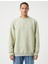 Basic Dokulu Sweatshirt Bisiklet Yaka Uzun Kollu 3