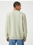 Basic Dokulu Sweatshirt Bisiklet Yaka Uzun Kollu 4