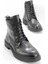 Siyah Leather Erkek Bot & Bootie E02549531203 1