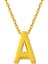 22 Ayar A Harfi Altın Kolye 1