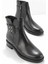 Siyah Leather Kadın Bot & Bootie K02531206003 1