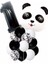 Panda Yaş Balon Set Yıldız Balon Folyo Set Konsept Doğum Günü Set Yaş Balon Set 1