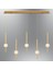 Pearl 5'li Sıralı Sarkıt Avize Sarı 4133-5AS-03 2