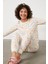 Meyve Desenli Termal Pijama Takım - Ekru 4