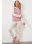 Desenli Termal Pijama Takım - Gül 1