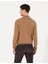 Erkek Camel Melanj Slim Fit Yarım Balıkçı Yaka Triko Kazak 50265917-VR122 5