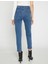 Yüksek Bel Kot Pantolon Yüksek Bel Hafif Dar Paça - Mom Slim Jean 4