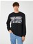 Baskılı Sweatshirt Bisiklet Yaka 3