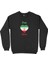 Tahran Iran Bayraklı Kalpli Siyah Sweatshirt 1