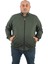 Büyük Beden Basic Mevsimlik Fermuarlı Sweatshirt 22750 Hakı 1