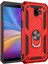 Samsung Galaxy J7 Prime G610 Kılıf Çift Katmanlı Yüzüklü Manyetik Vega Araç Tutucu Destekli Zırhlı Tank Kapak 1