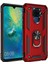 Xiaomi Redmi Note 9 Kılıf Çift Katmanlı Yüzüklü Manyetik Vega Araç Tutucu Destekli Zırhlı Tank Kapak 1