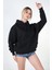 Kapüşonlu Oversize Kanguru Cepli Swaetshirt Hoodie Sweat Kadın 3