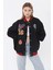 Unisex Oversize Limited Edition Siyah Bomber Kolej Ceket 5