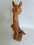 Dekoratif El Oyması Ahşap At Kafası 52X43X24CM (Teak Ağac-3) 3