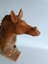 Dekoratif El Oyması Ahşap At Kafası 52X43X20CM (Teak Ağacı-1) 3
