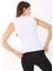Kadın Sıfır Kol Fitilli T-Shirt Bluz Body Atlet Beyaz 5