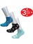 Çorap (ART.23350-2) Penye 3 Çift Bayan Patik Simli Confort Lastik 1